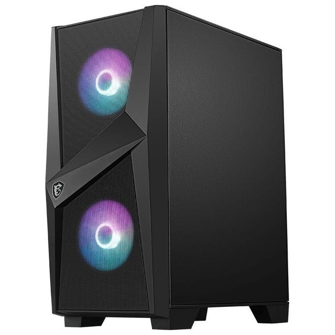 MSI MAG Forge 100R Case ATX, 2 ventole ARGB + controller (Mystic Light), supporta radiatori fino a 240mm, vetro temperato 4mm, filtro antipolvere, airflow ottimizzato, 2x USB 3.2 Gen1