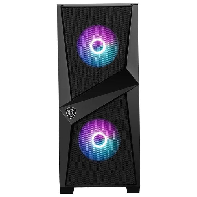 MSI MAG Forge 100R Case ATX, 2 ventole ARGB + controller (Mystic Light), supporta radiatori fino a 240mm, vetro temperato 4mm, filtro antipolvere, airflow ottimizzato, 2x USB 3.2 Gen1