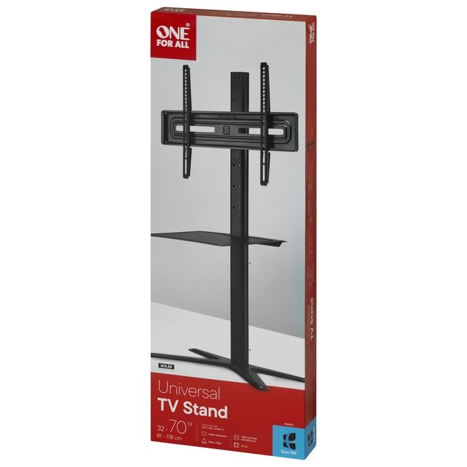 One For All WM4672 Staffa Tv Monitor 32-85'' da Terra Max 25Kg Ruota 90 Carrello Ruote