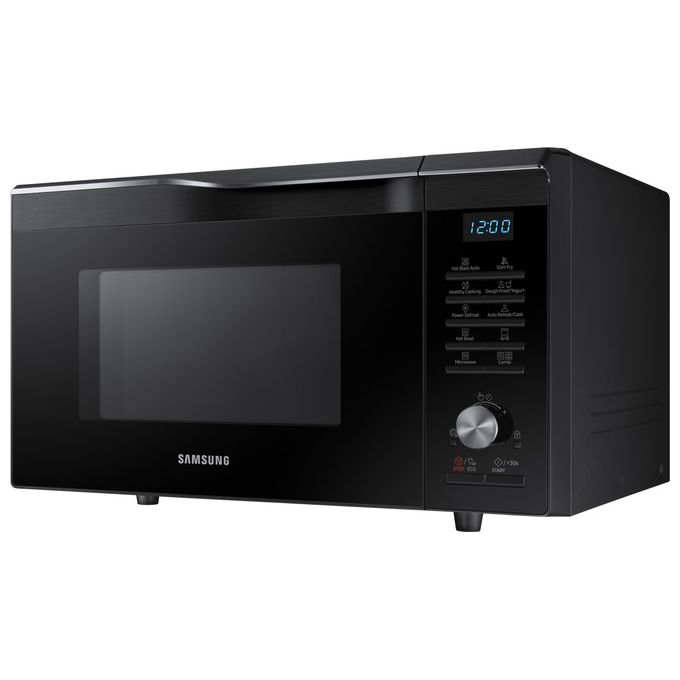 Samsung MC28M6035CK-ET – Forno a microonde combinato Over?the?range, 28 L, 900 W, Classe A, Funzioni: microonde, grill, cottura ventilata, 6 programmi automatici, display LED, rivestimento interno in ceramica smaltata, funzione Crisp-Slim Fry, colore nero