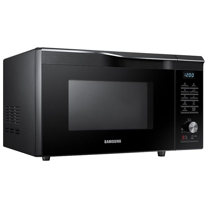 Samsung MC28M6035CK-ET – Forno a microonde combinato Over?the?range, 28 L, 900 W, Classe A, Funzioni: microonde, grill, cottura ventilata, 6 programmi automatici, display LED, rivestimento interno in ceramica smaltata, funzione Crisp-Slim Fry, colore nero