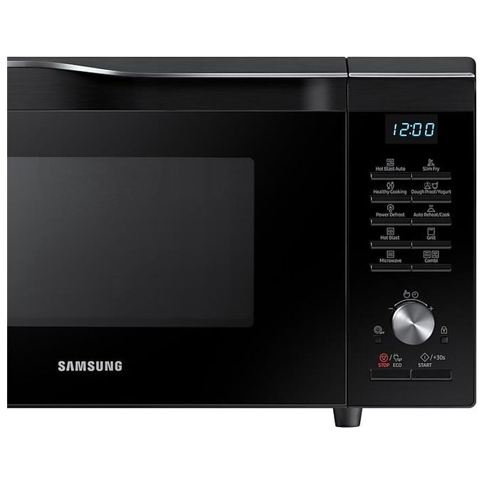 Samsung MC28M6035CK-ET – Forno a microonde combinato Over?the?range, 28 L, 900 W, Classe A, Funzioni: microonde, grill, cottura ventilata, 6 programmi automatici, display LED, rivestimento interno in ceramica smaltata, funzione Crisp-Slim Fry, colore nero