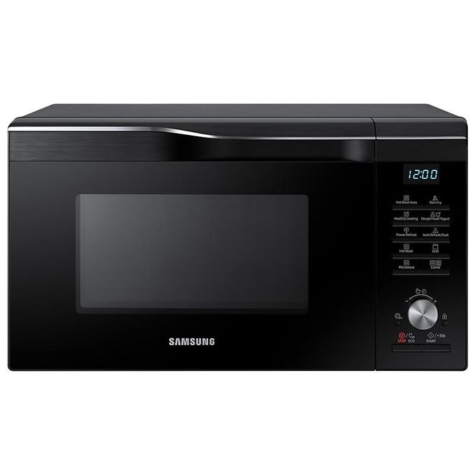 Samsung MC28M6035CK-ET – Forno a microonde combinato Over?the?range, 28 L, 900 W, Classe A, Funzioni: microonde, grill, cottura ventilata, 6 programmi automatici, display LED, rivestimento interno in ceramica smaltata, funzione Crisp-Slim Fry, colore nero