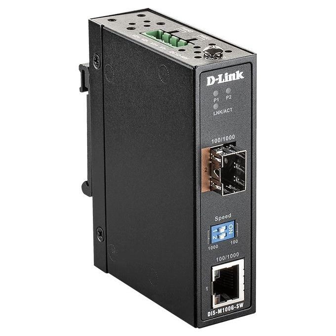 D-Link DIS-M100G-SW Convertitore Multimediale di Rete 4000 Mbit-s Modalita' Multipla Modalita' Singola Nero
