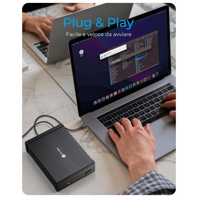 ICY BOX Case Esterno per DVD-Blue Ray SATA da 5.25'' Nero