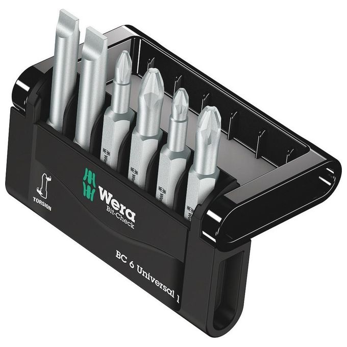 Wera Bit-Check 6 Universale Kit Inserti Di Avvitamento 6 Pezzi