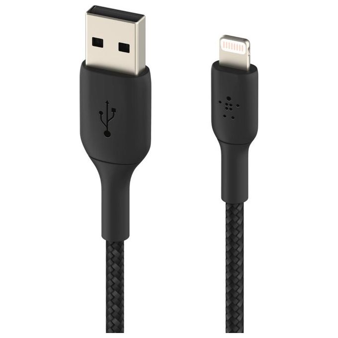 Belkin Boost Charge Cavo Lightning Intrecciato a USB 1mt Rivestito Nero
