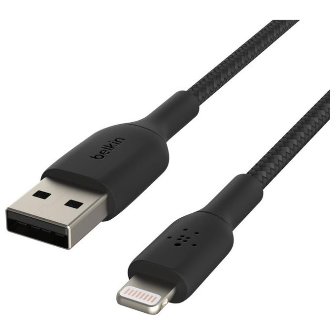 Belkin Boost Charge Cavo Lightning Intrecciato a USB 1mt Rivestito Nero