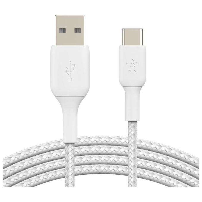 Belkin Boost Charge Cavo da Usb-C a Usb-A 1mt Rivestito Bianco