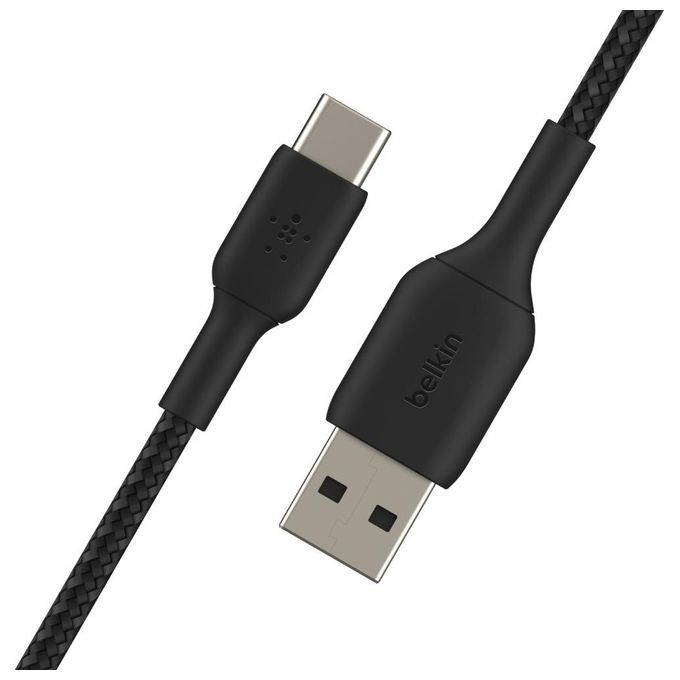 Belkin Boost Charge Cavo da Usb-C a Usb-A 2mt Rivestito Nero
