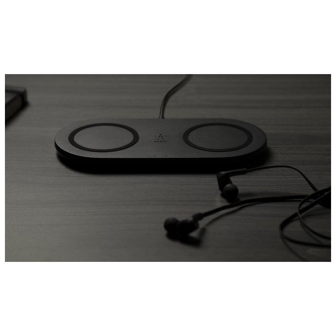 Belkin Boost Charge Doppio Caricabatteria Wireless da 10W Alimentatore Nero