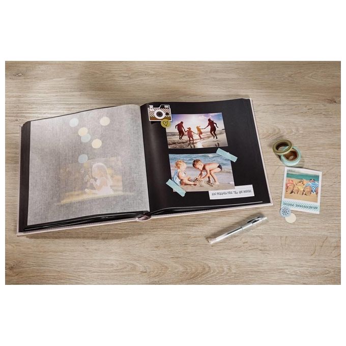 Walther Album Fotografico Black e White 30x30cm Nero