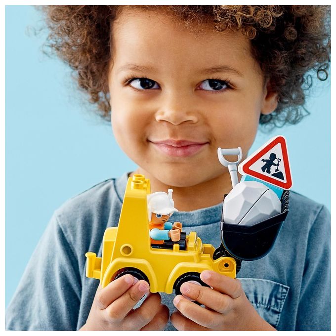 LEGO Duplo Bulldozer Giocattolo Educativo per Bambini e Prima Infanzia con Blocchi Facili da Montare per Sviluppo Creativo e Immaginazione