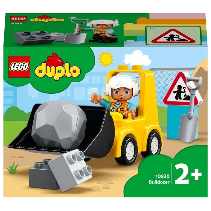 LEGO Duplo Bulldozer Giocattolo Educativo per Bambini e Prima Infanzia con Blocchi Facili da Montare per Sviluppo Creativo e Immaginazione