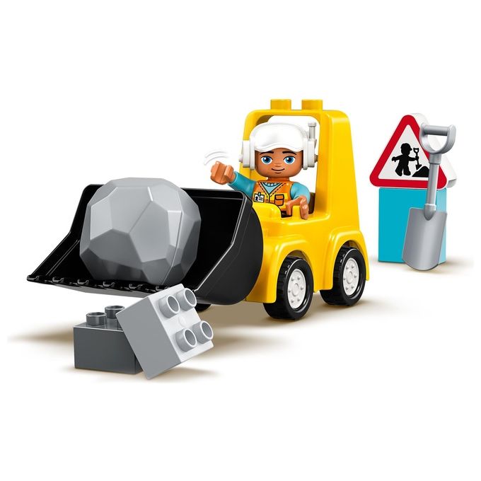 LEGO Duplo Bulldozer Giocattolo Educativo per Bambini e Prima Infanzia con Blocchi Facili da Montare per Sviluppo Creativo e Immaginazione