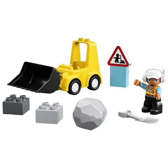 LEGO Duplo Bulldozer Giocattolo Educativo per Bambini e Prima Infanzia con Blocchi Facili da Montare per Sviluppo Creativo e Immaginazione