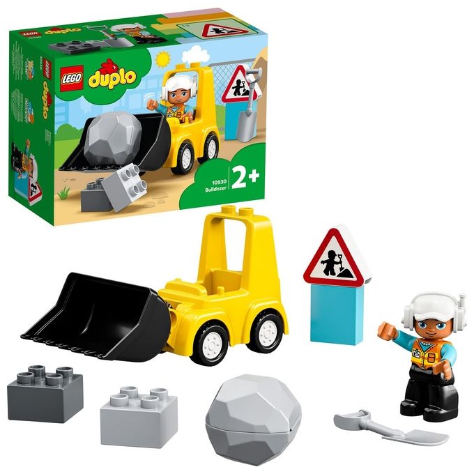 LEGO Duplo Bulldozer Giocattolo Educativo per Bambini e Prima Infanzia con Blocchi Facili da Montare per Sviluppo Creativo e Immaginazione