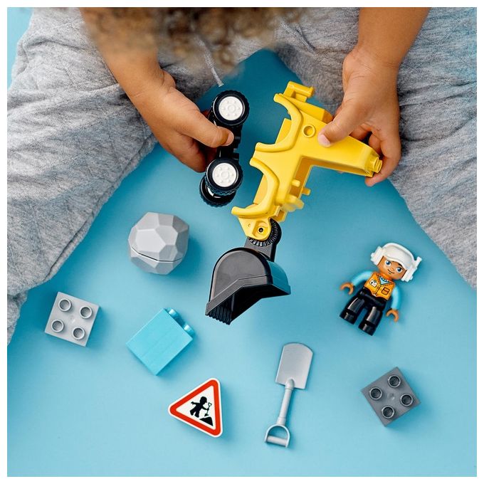 LEGO Duplo Bulldozer Giocattolo Educativo per Bambini e Prima Infanzia con Blocchi Facili da Montare per Sviluppo Creativo e Immaginazione
