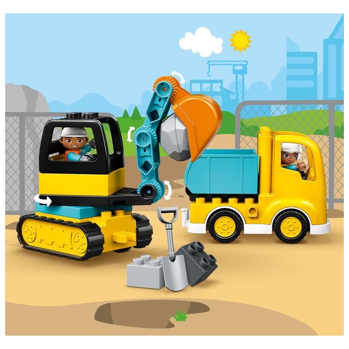 LEGO Duplo Camion e Scavatrice Cingolata