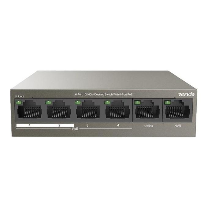 Tenda TEF1106P-4-63W Switch 6 Porte Lan 10-100m Desktop 4 Porte Poe