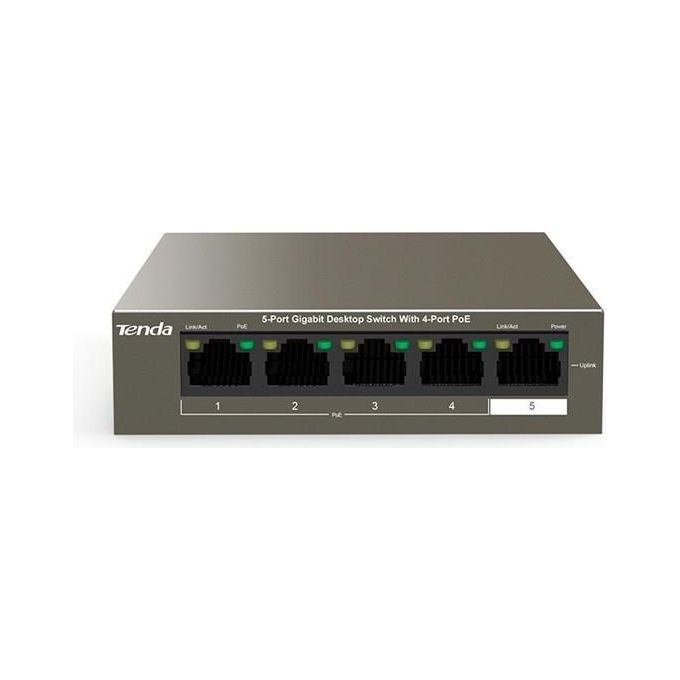 Tenda TEG1105P-4-63W5p Switch Lan Gigabit Desktop 10-100-1000m 4 Porte Supporto PoE