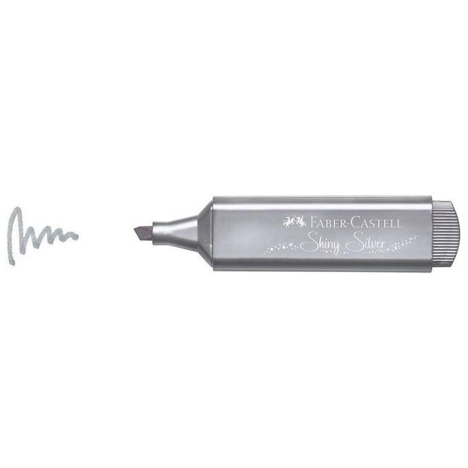 Faber Castell Confezione 10 Evidenziatore Text Metallizzato Argento