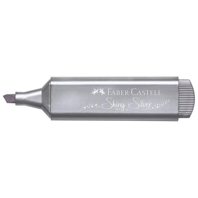Faber Castell Confezione 10 Evidenziatore Text Metallizzato Argento