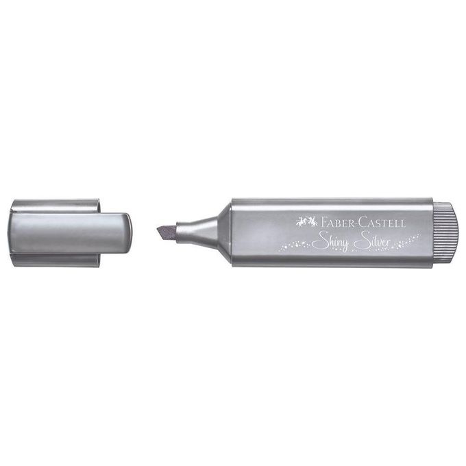 Faber Castell Confezione 10 Evidenziatore Text Metallizzato Argento