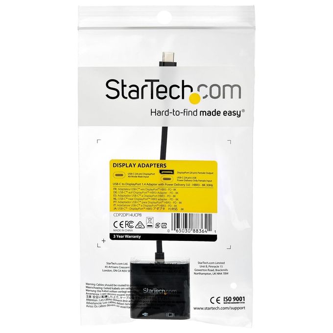 Startech Adattatore Grafico Usb 7680x4320 Pixel Nero