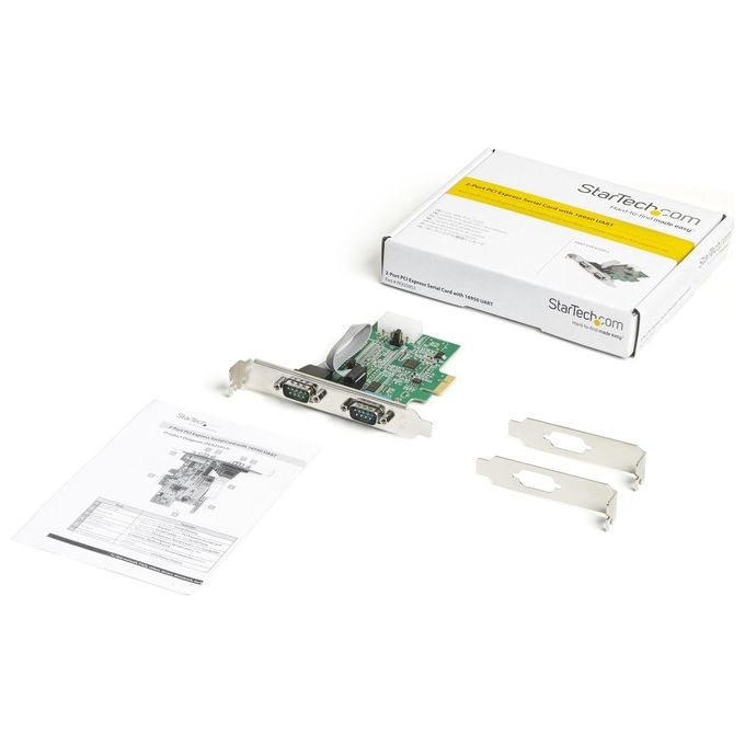 Startech.com Scheda Seriale PCI Express a RS232 a Due Porte con Uart 16950