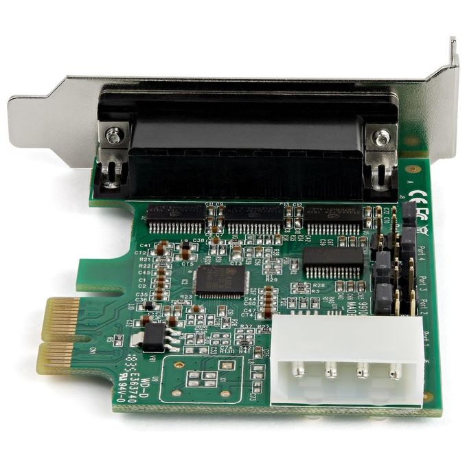 Startech.com Scheda Adattatore Seriale Pci Express Rs232 a 4 Porte 16950 Uart Basso Profilo