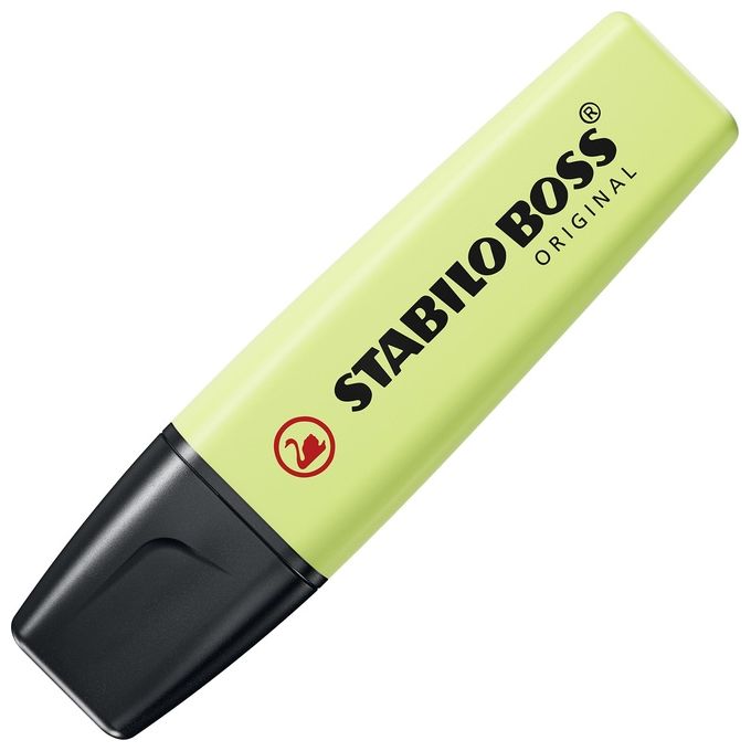 Evidenziatore - STABILO BOSS ORIGINAL Pastel - Astuccio da 4 - Rosso Corallo, Fior di Ciliegio, Azzurro Nuvola, Lime