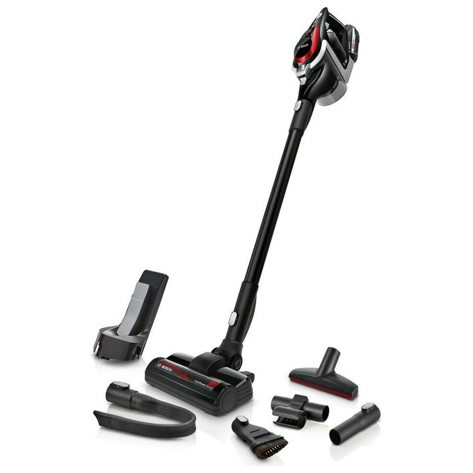 Bosch BSS 81 POW 1 Scopa Elettrica Ricaricabile senza Fili e senza Sacco con Batteria Intercambiabile Bosch Power For ALL e Caricabatterie Nero