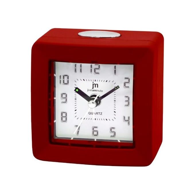 Lowell Sveglia Analogica Ja-7075r Rossa Movimento Continuo Silenzioso Luce Suoneria in Crescendo