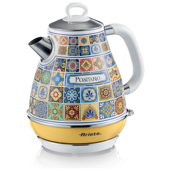 Ariete Bollitore Elettrico Acqua senza Fili Cordless Capacita' 1.7 Litri Potenza 2200 Watt Estetica Positano