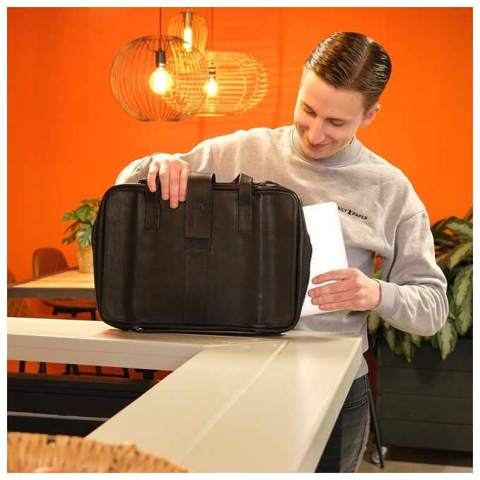 R-Go Tools RGOAVLAPBL Borsa per Laptop 15.6'' Valigetta Ventiquattrore Marrone