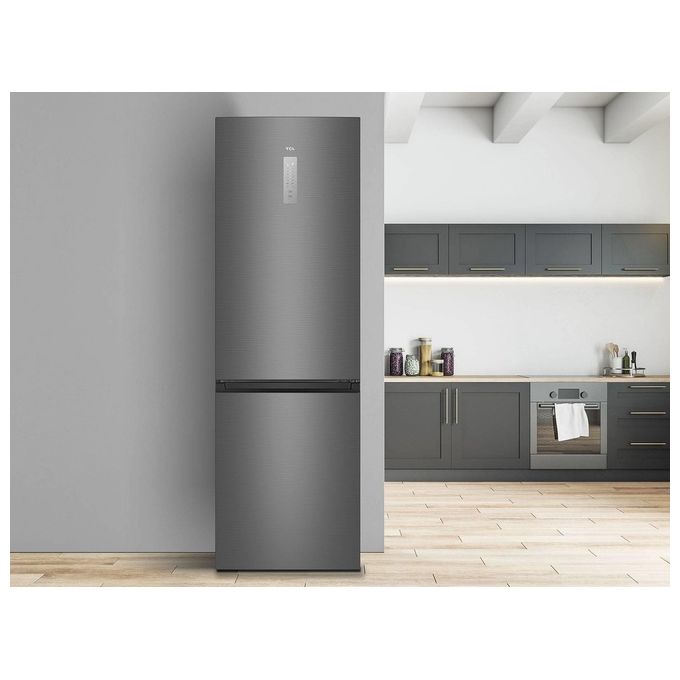TCL RP318BXE1 Frigorifero combinato 318 litri inverter total no frost classe E acciaio inox opaco anti-impronta