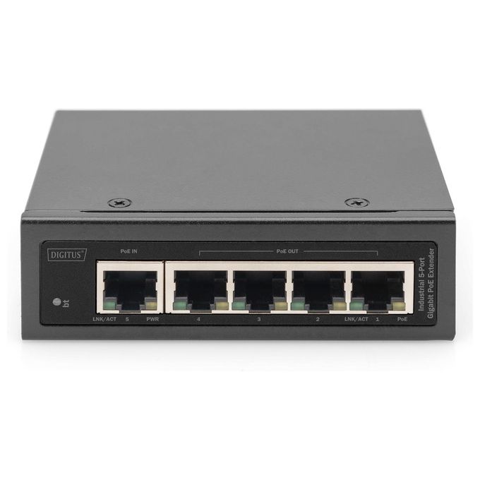 Digitus Digitus Extender Industriale 5 Porte Gigabit Poe