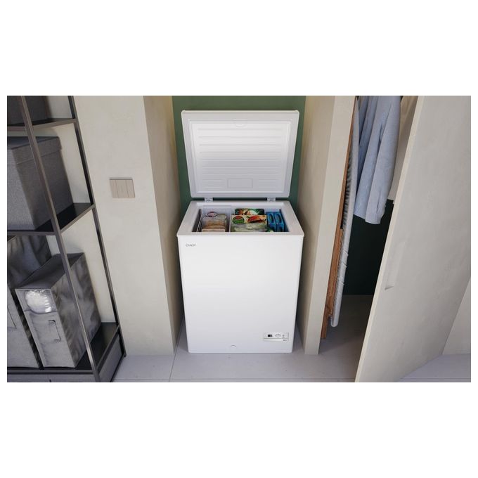 Candy CHAE1452E Congelatore a Pozzetto Orizzontale Capacita' 137 Litri Classe energetica E Capacita' di Congelamento 85 kg-24h Bianco