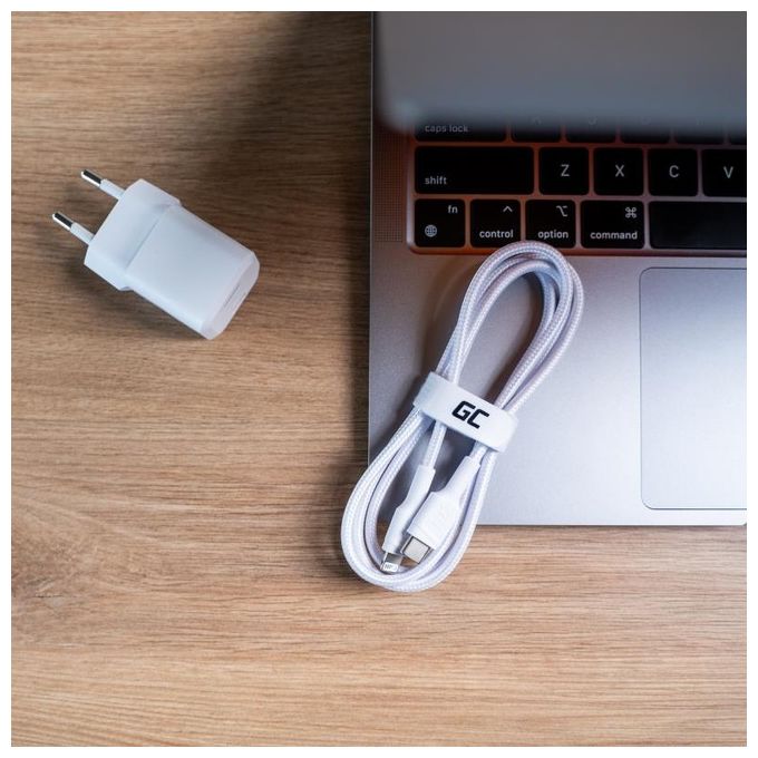Green Cell Cavo 100cm da Usb-C a Lightning MFI Bianco