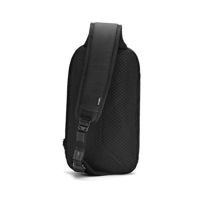 Pacsafe 60221130 V Zaino a Tracolla Antifurto 10 L Protezione RFID Poliestere Riciclato Tracolla Regolabile con Protezione Anti-taglio in Acciaio Inox colore Nero