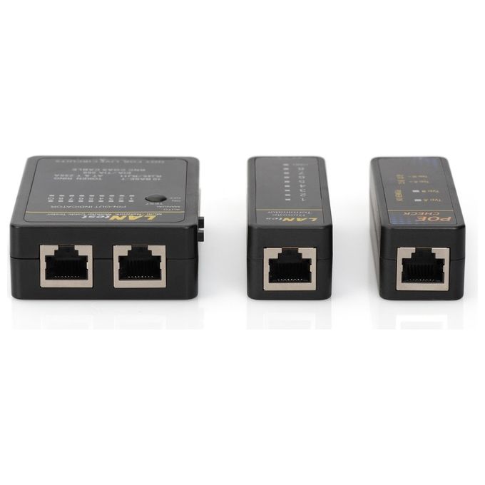 Digitus DN-14001-1 Tester per Cavo di Rete Nero