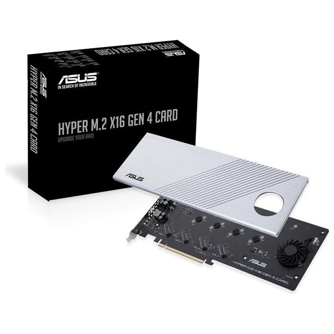 ASUS Hyper M.2 x16 Gen 4 PCIe 4.0-3.0 Supporta 4X Dispositivi NVMe M.2