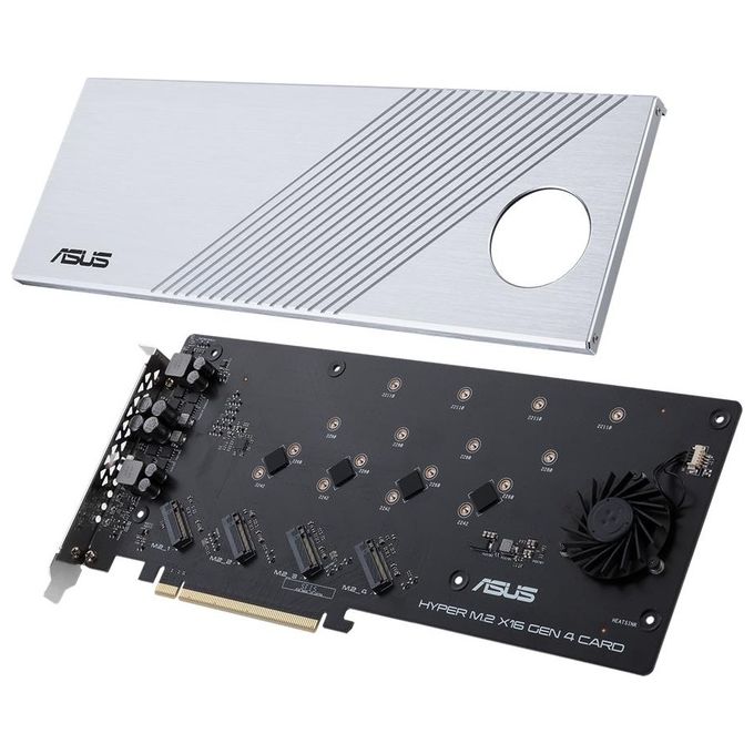 ASUS Hyper M.2 x16 Gen 4 PCIe 4.0-3.0 Supporta 4X Dispositivi NVMe M.2