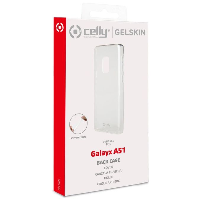 Celly Cover Trasparente per Samsung Galaxy A51 in Silicone Gelskin TPU Flessibile Antiurto e Antigraffio