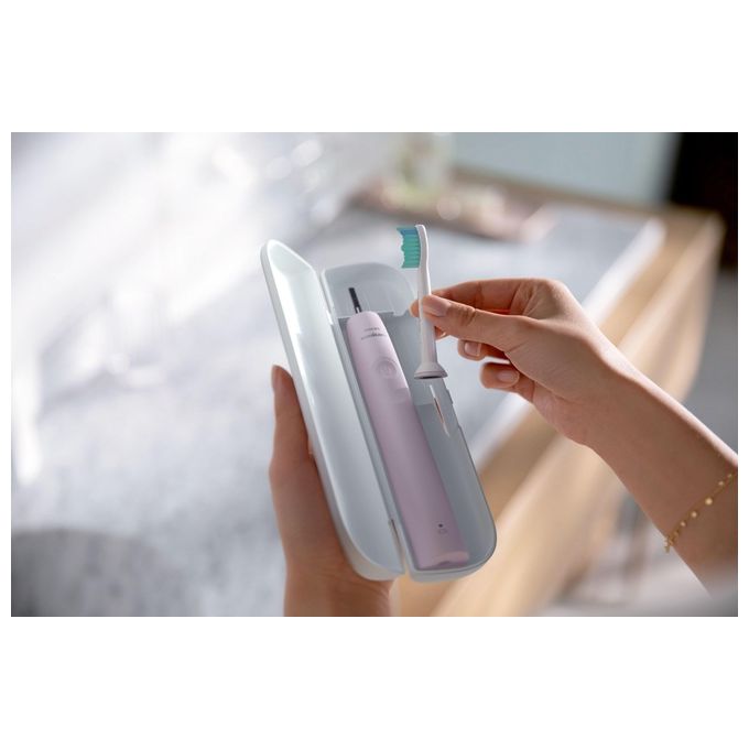 Philips HX3651-11 Sonicare 2100 Spazzolino Elettrico Sonico 1 modalita' SmartTimer autonomia 14 giorni colore Rosa