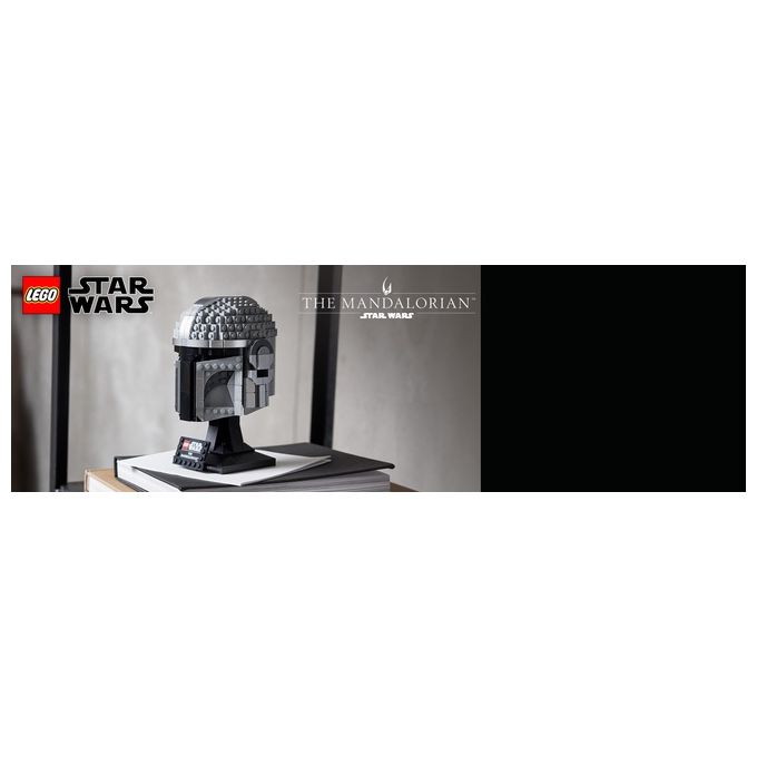LEGO Star Wars 75328 Casco del Mandaloriano, Elmo da Collezione, Regalo per Adulti da Esposizione di Guerre Stellari