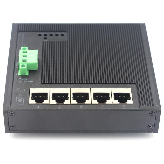 Digitus DN651126 Switch 5-Porte Gigabit Flat Din Rail Industriale
