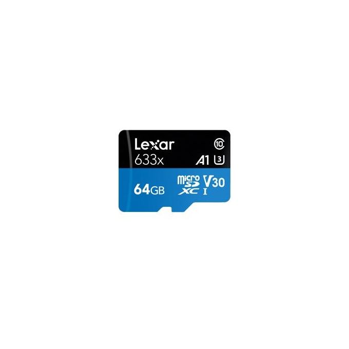 Lexar Scheda microSDXC 64Gb 633x ad Alte Prestazioni