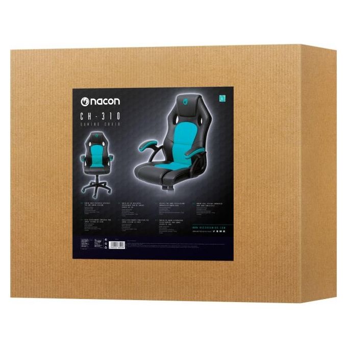 Nacon Gaming Chair Sedia Gaming Design Ergonomico Nero-Azzurro